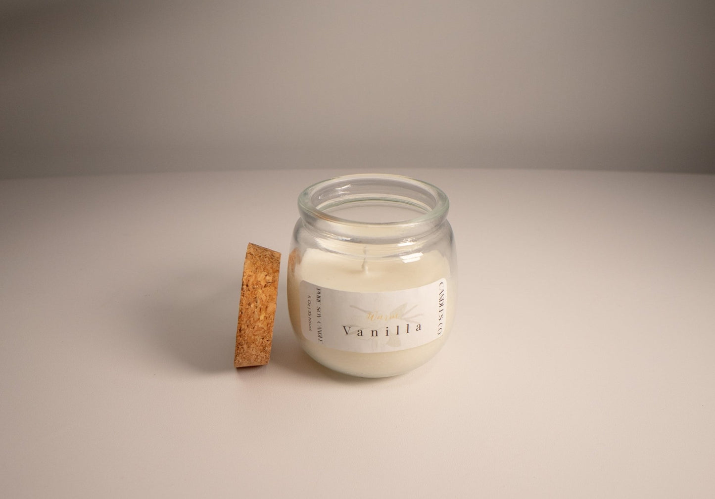 5 oz Soy Wax Candle Jar with Cork lid - Candles Co.