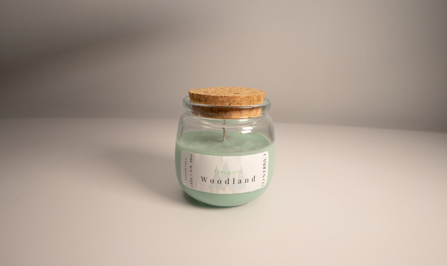 5 oz Soy Wax Candle Jar with Cork lid - Candles Co.