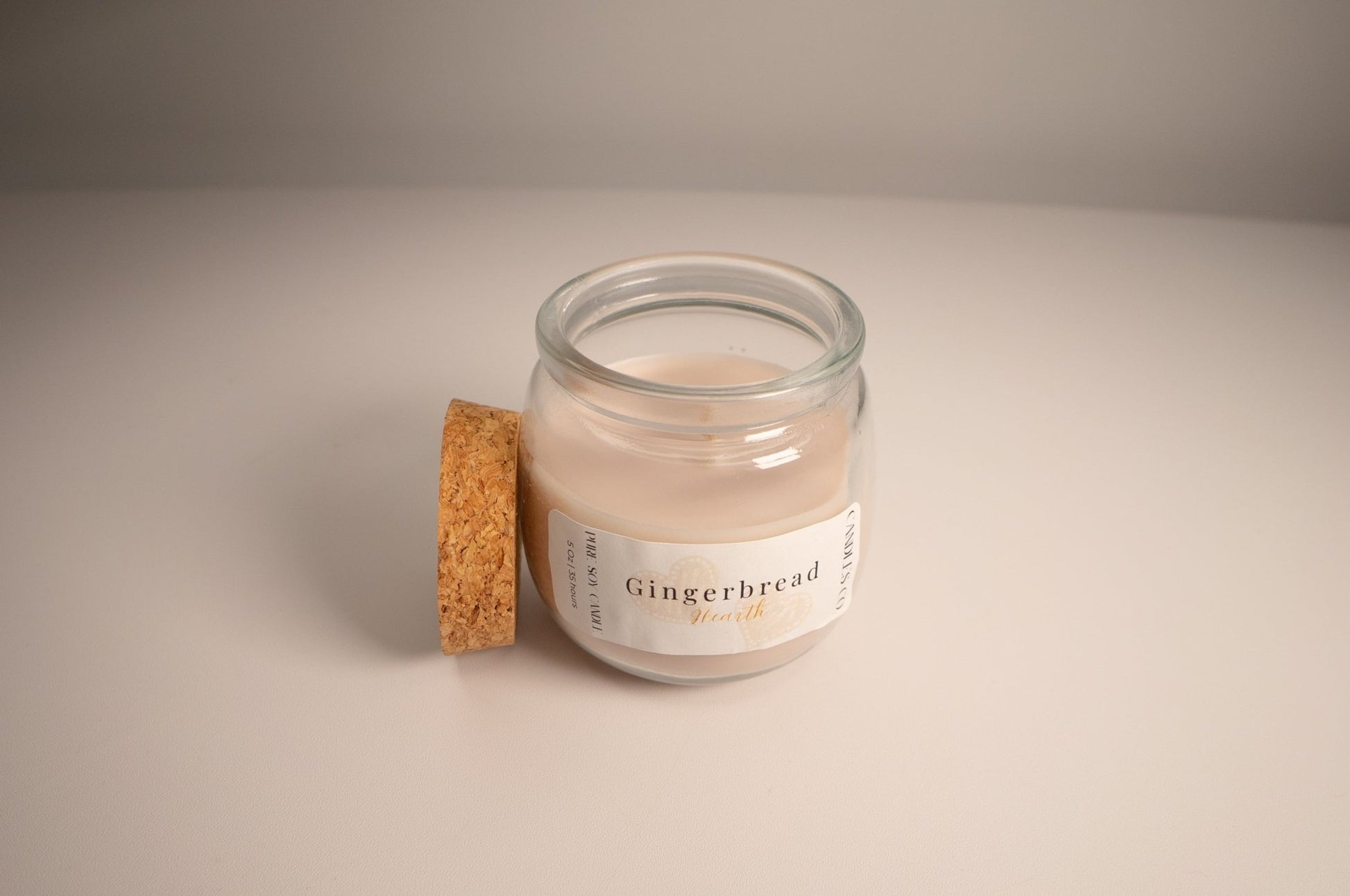 5 oz Soy Wax Candle Jar with Cork lid - Candles Co.