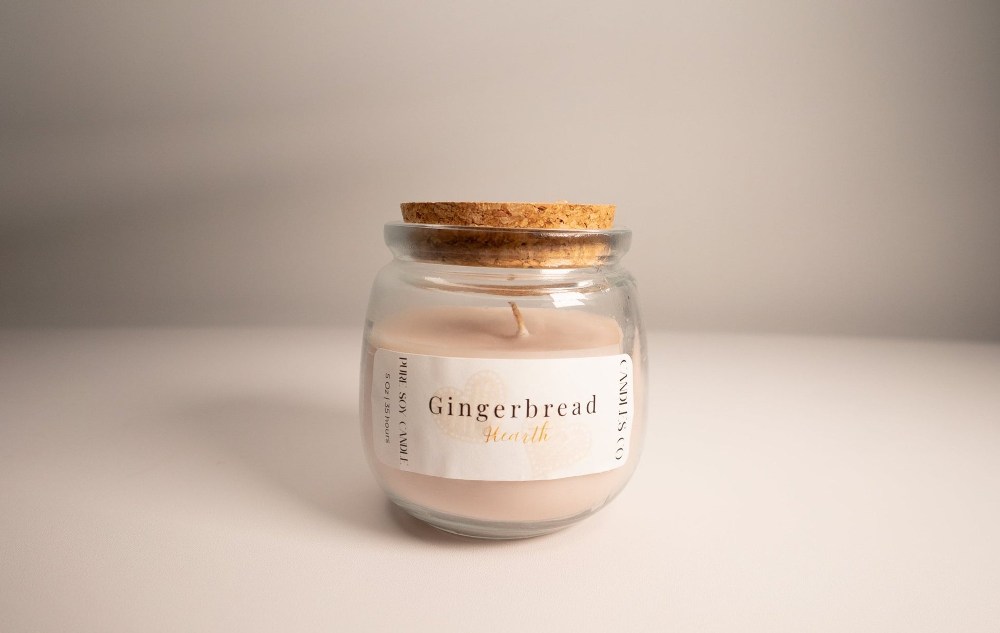 5 oz Soy Wax Candle Jar with Cork lid - Candles Co.