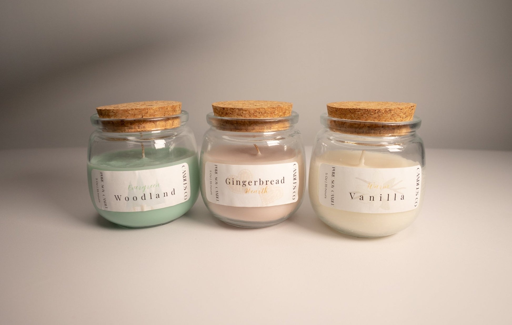 5 oz Soy Wax Candle Jar with Cork lid - Candles Co.