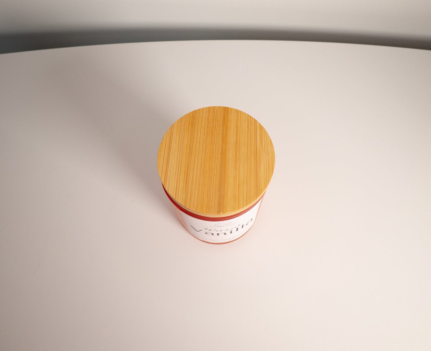 8 oz Soy Wax Candle in a Frosted Pink Jar with Bamboo Lid - Candles Co.