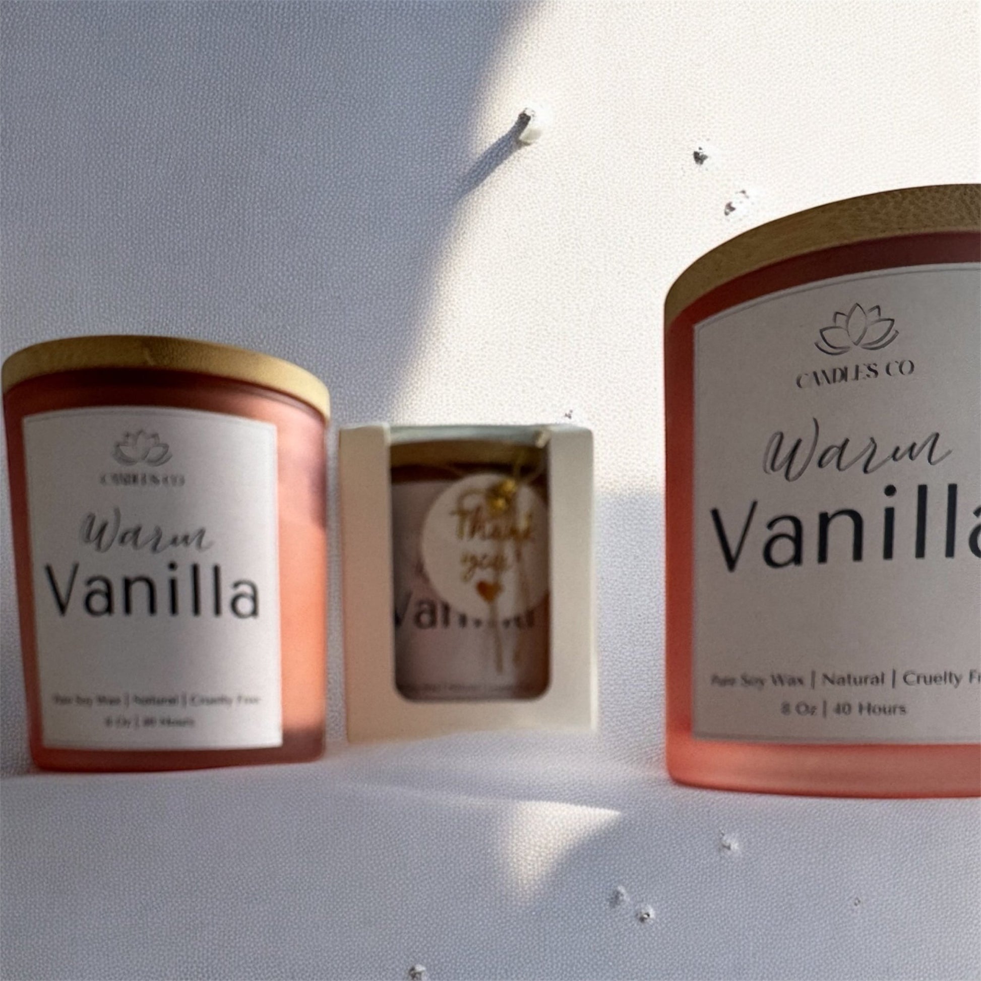 8 oz Soy Wax Candle in a Frosted Pink Jar with Bamboo Lid - Candles Co.