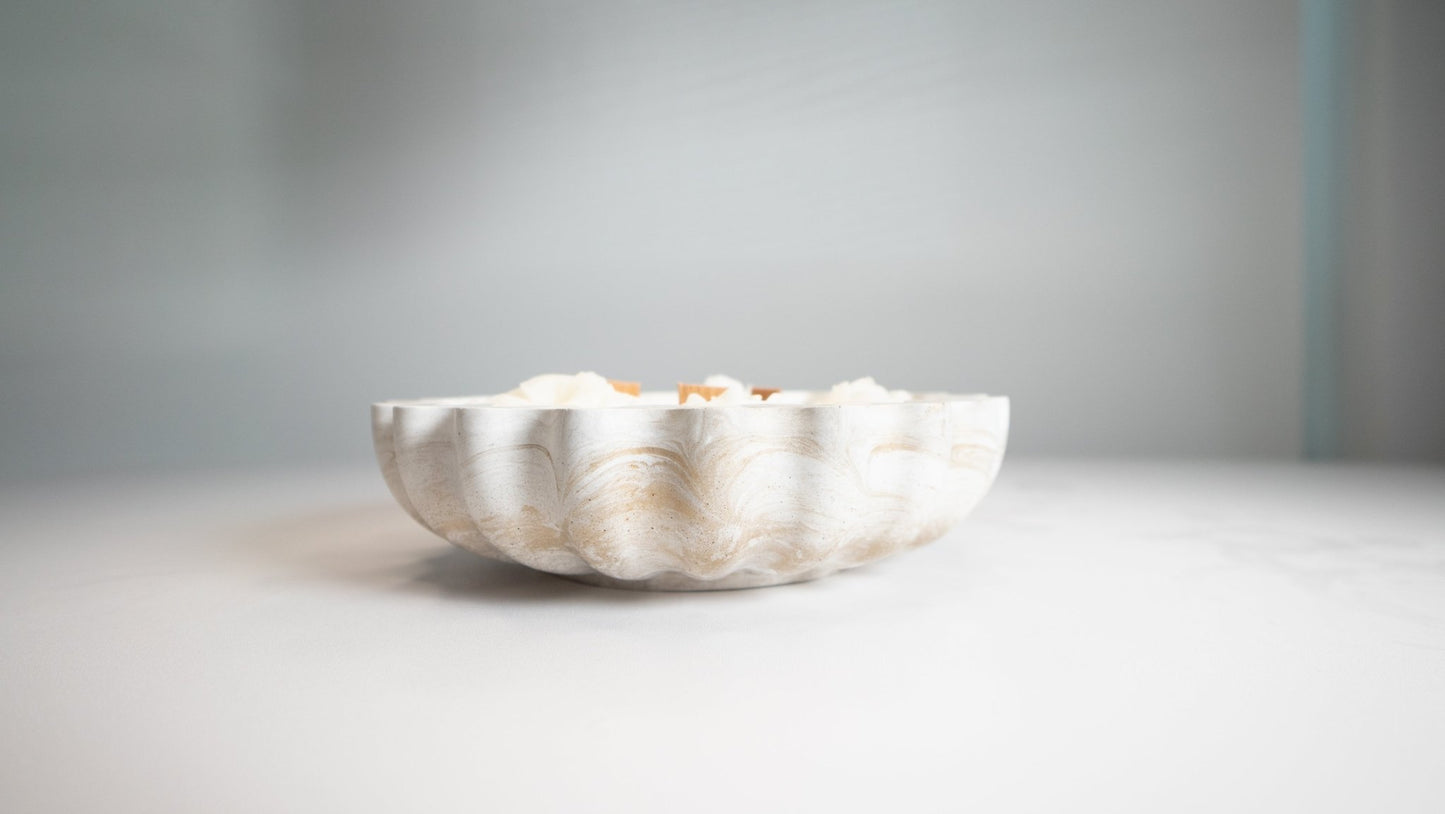 Alabaster Bloom – Handcrafted Luxe Floral Soy Candle Bowl Candle - Candles Co.