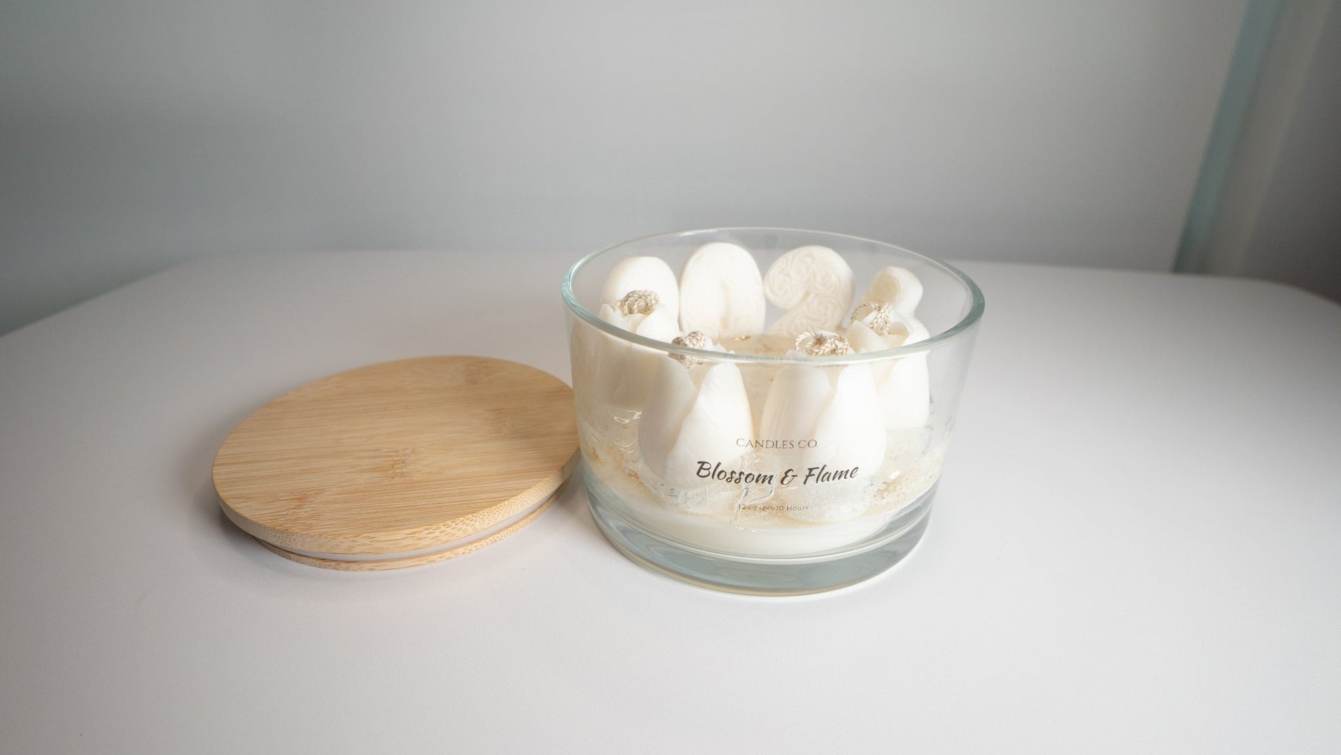 Blossom & Flame 2026 Celebration Candle – Soy & Jelly Wax with Tulip Flowers & Numerals (24 oz) - Candles Co.