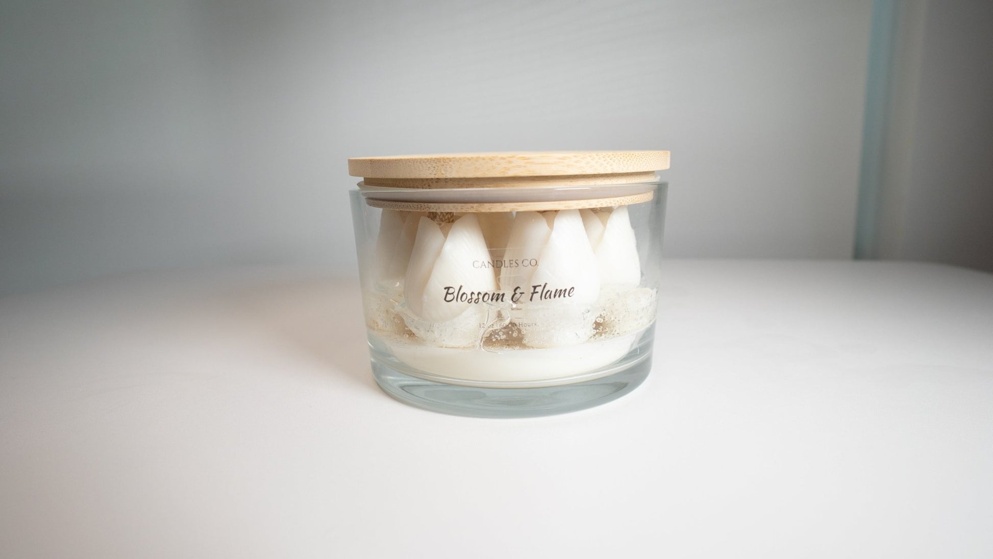 Blossom & Flame 2026 Celebration Candle – Soy & Jelly Wax with Tulip Flowers & Numerals (24 oz) - Candles Co.