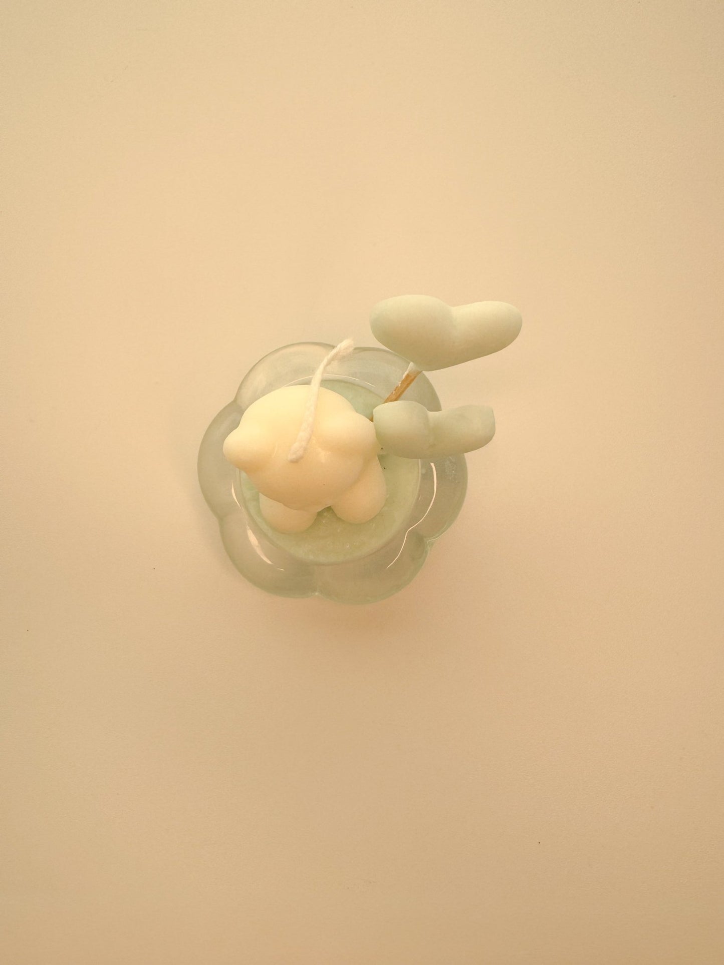 Handmade Bear Cub Soy Wax Candle – Vanilla Scented with Heart Balloons - Candles Co.