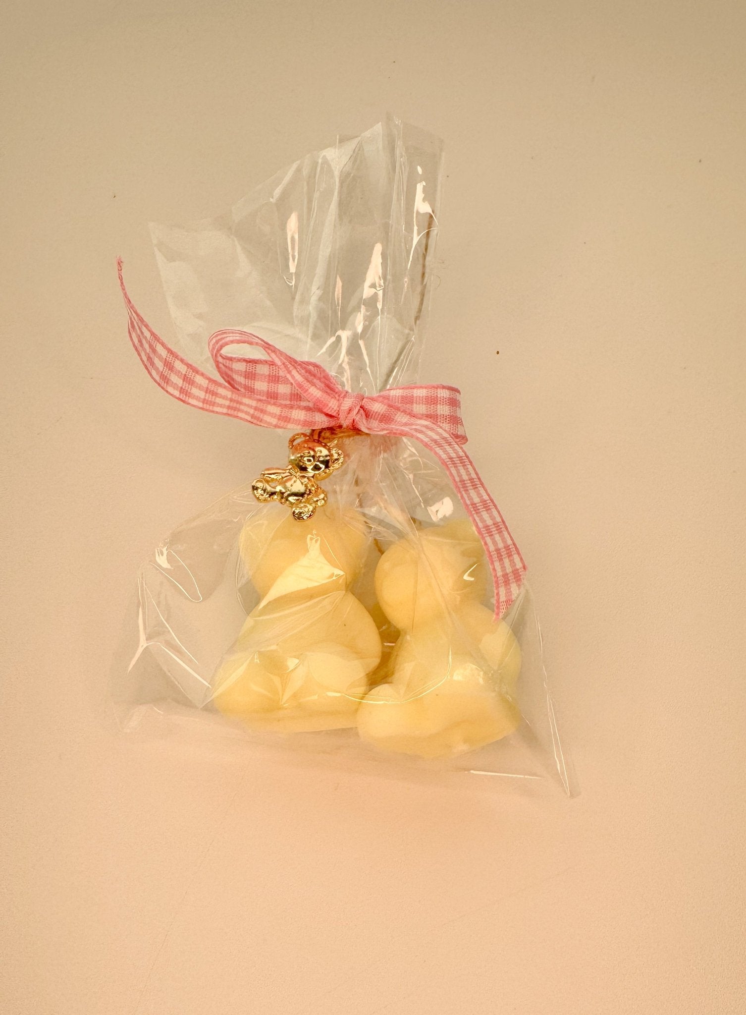 Handmade Twin Bear Cub Candles - Soy Wax Vanilla Scented, Customizable Baby Shower Favor Gift - Candles Co.