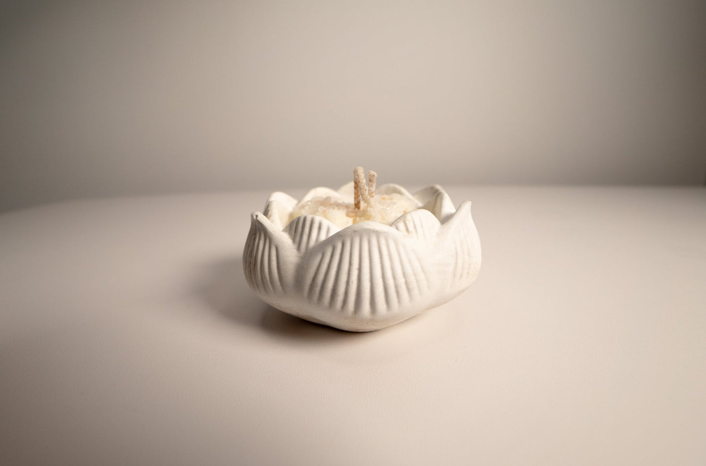 Lotus Blossom Eco Resin Candle Bowl with Shiny Butterfly Topper - Candles Co.