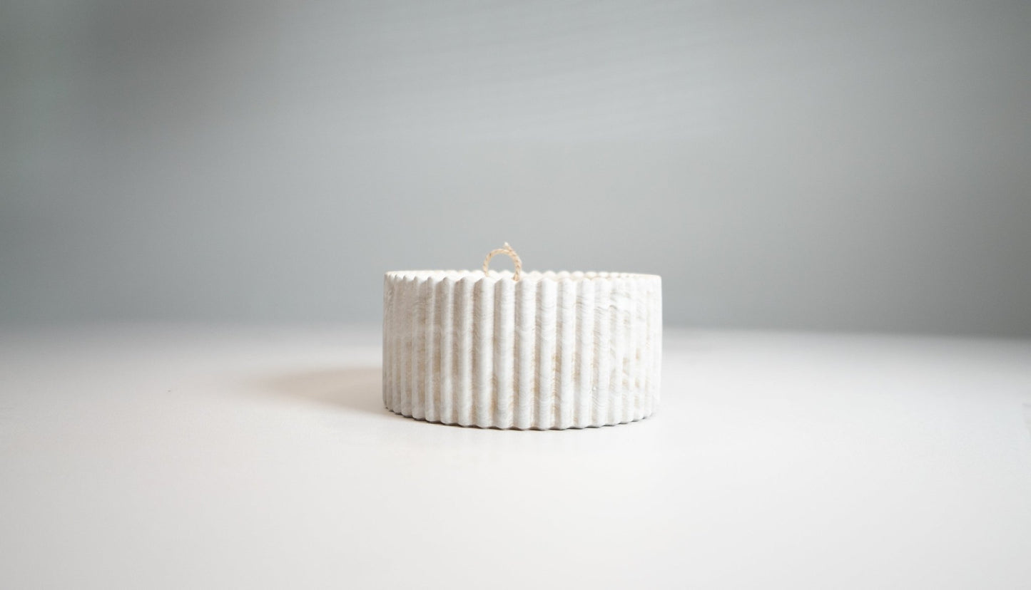 Ribbed Frangipani Candle Bowl – Handcrafted Soy Wax & Eco Resin - Candles Co.