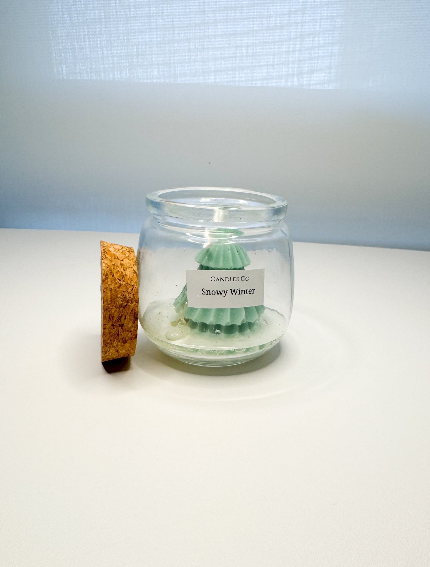 Snowy Winter - Mini Christmas Tree Candle Jar (4 oz) - Candles Co.