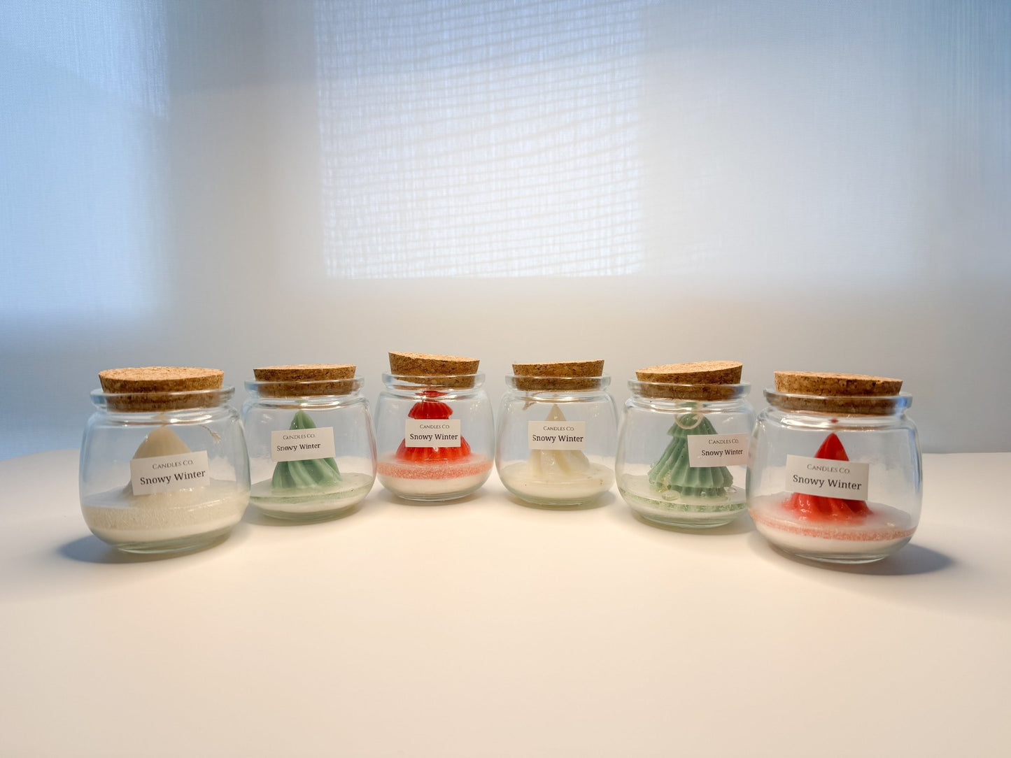 Snowy Winter - Mini Christmas Tree Candle Jar (4 oz) - Candles Co.