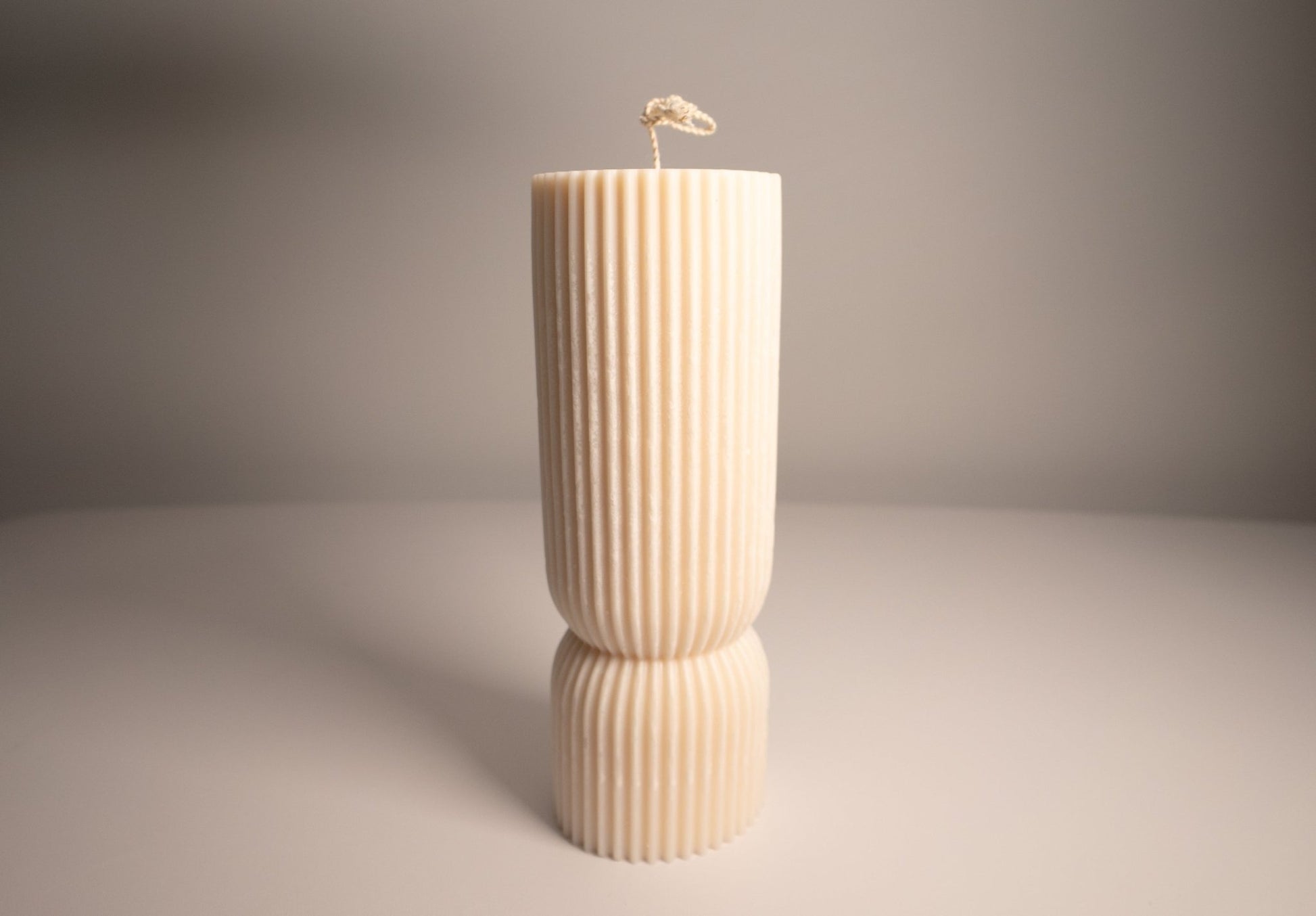 Tall Hourglass Ribbed Pillar Candle 11 Oz |5.5" Tall - Candles Co.